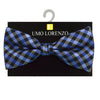 Blue and Black Plaid Bow Tie